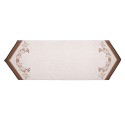 Clayre & Eef Table Runner 50x160 cm Beige Cotton Mushrooms