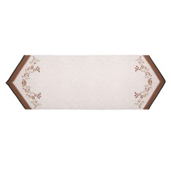 Clayre & Eef Chemin de table 50x160 cm Beige Coton Champignons