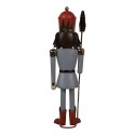 Clayre & Eef Christmas Decoration Nutcracker 36 cm Grey Red Iron