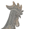 Clayre & Eef Decorazione da giardino Gallo 30x14x40 cm Grigio Ferro