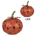 Clayre & Eef Decorazione a LED Zucca Ø 34x38 cm Arancione Ferro
