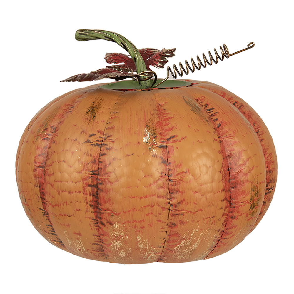Decoratie Pompoen Ø 34X29 Cm Oranje Metaal-image