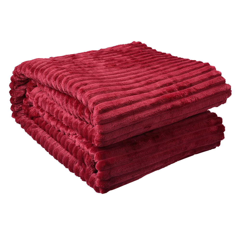 Clayre&Eef Plaid 180x200 cm Rood Polyester afbeelding
