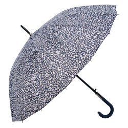 Clayre & Eef Ombrello per adulti 90 cm Beige Nero Sintetico Fiori