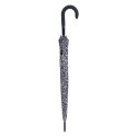 Clayre & Eef Erwachsenen-Regenschirm 90 cm Schwarz Synthetisch Blumen
