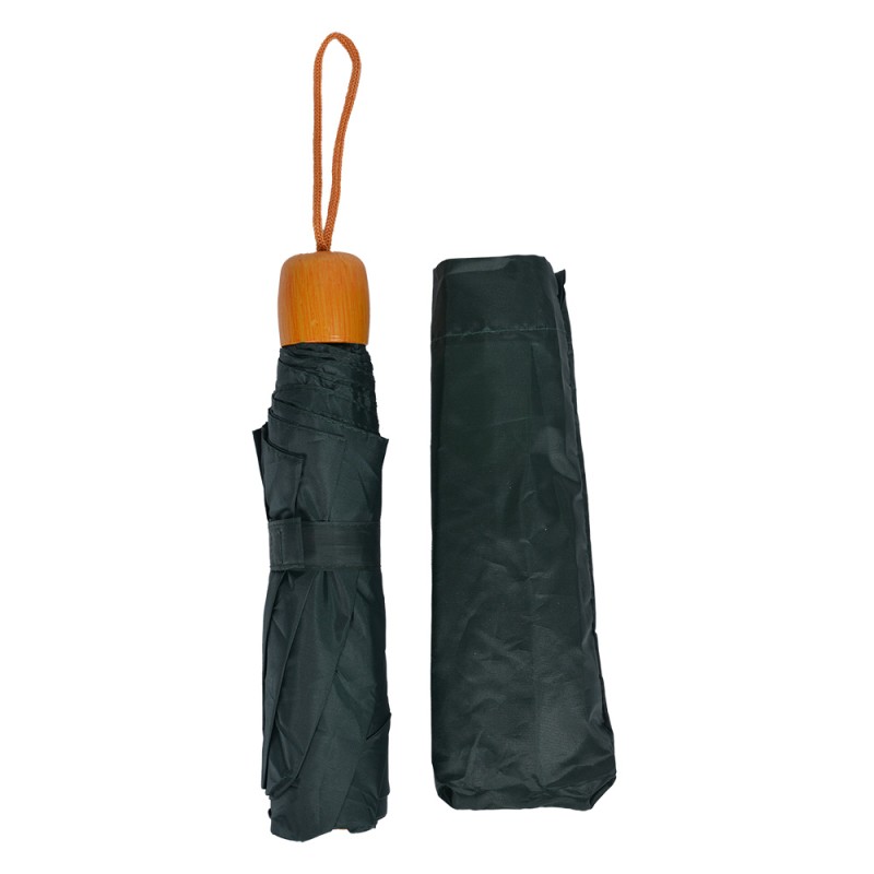Clayre & Eef Faltbarer Regenschirm 56 cm Grün Synthetisch