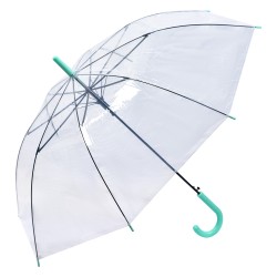 Clayre & Eef Erwachsenen-Regenschirm 80 cm Transparant Kunststoff