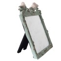 Clayre & Eef Cadre photo 13x9 cm Vert Fer Rectangle Oiseau
