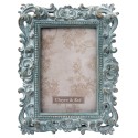 Clayre & Eef Photo Frame 10x15 cm Turquoise Plastic Rectangle