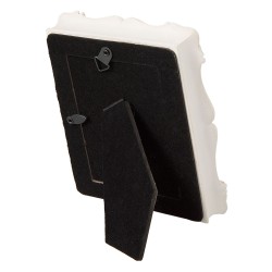 Clayre & Eef Cadre photo 6x9 cm Beige Plastique Rectangle Fleurs