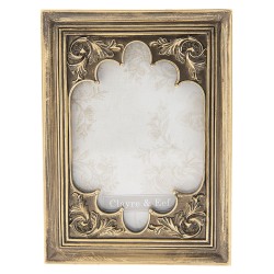 Clayre & Eef Photo Frame 10x15 cm Gold colored Plastic Rectangle