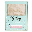 Clayre & Eef Fotolijst  15x10 cm Turquoise Hout Rechthoek