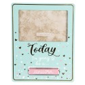 Clayre & Eef Fotolijst  15x10 cm Turquoise Hout Rechthoek