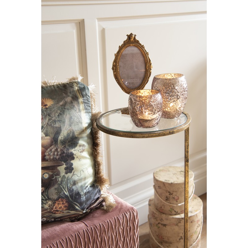 Clayre & Eef Cornice per foto 10x15 cm Color oro Plastica Ovale Corona