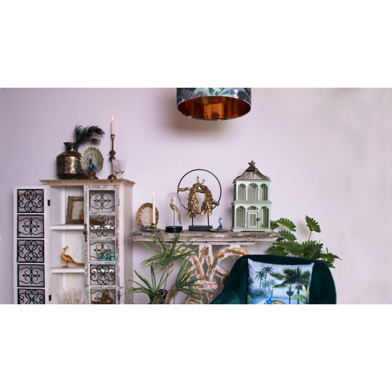Clayre & Eef Cornice per foto 13x18 cm Color oro Plastica Ovale Pavone