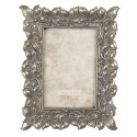Clayre & Eef Cornice per foto 10x15 cm Color argento Plastica Rettangolo Fiori