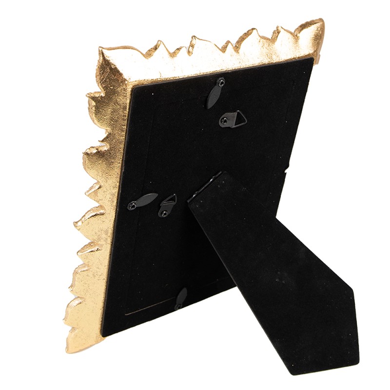 Clayre & Eef Cornice per foto 10x15 cm Color oro Plastica Rettangolo Foglie