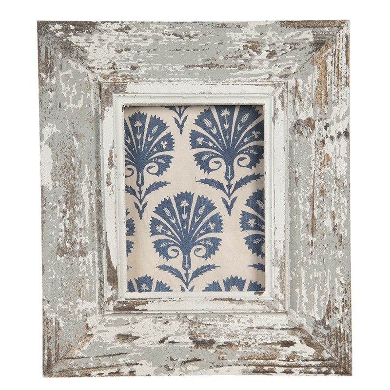 Clayre & Eef Cornice per foto 13x18 cm Grigio Legno  Rettangolo