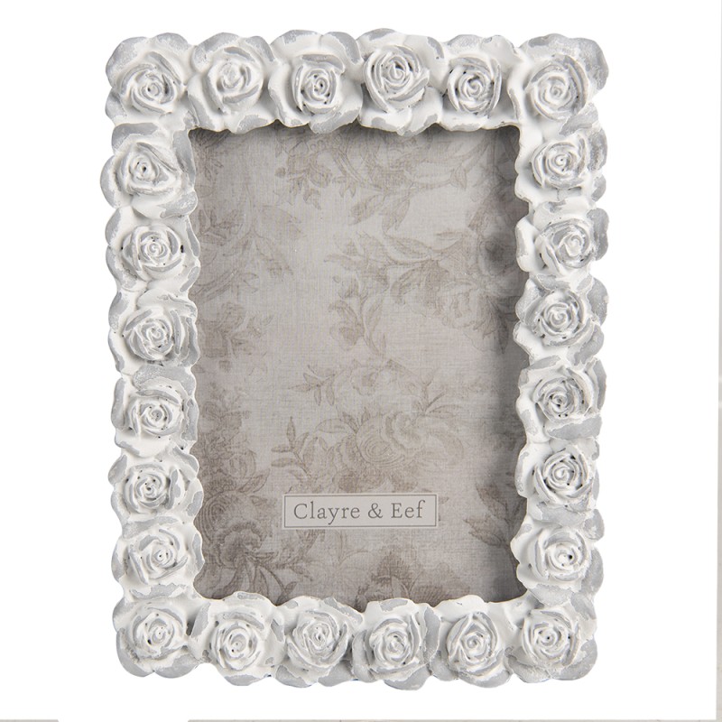 Clayre & Eef Cadre photo 12x16 cm Gris Plastique Rectangle