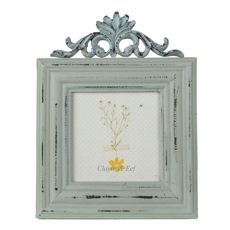 Clayre & Eef Cadre photo 10x10 cm Vert MDF Rectangle