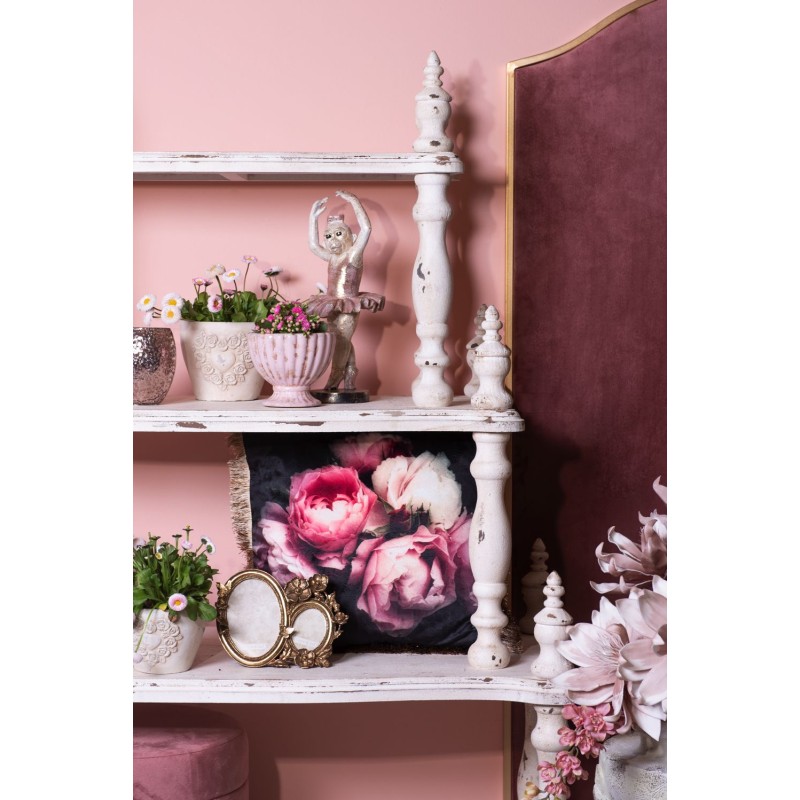 Clayre & Eef Bilderrahmen 15x18 cm Goldfarbig Polyresin Blumen