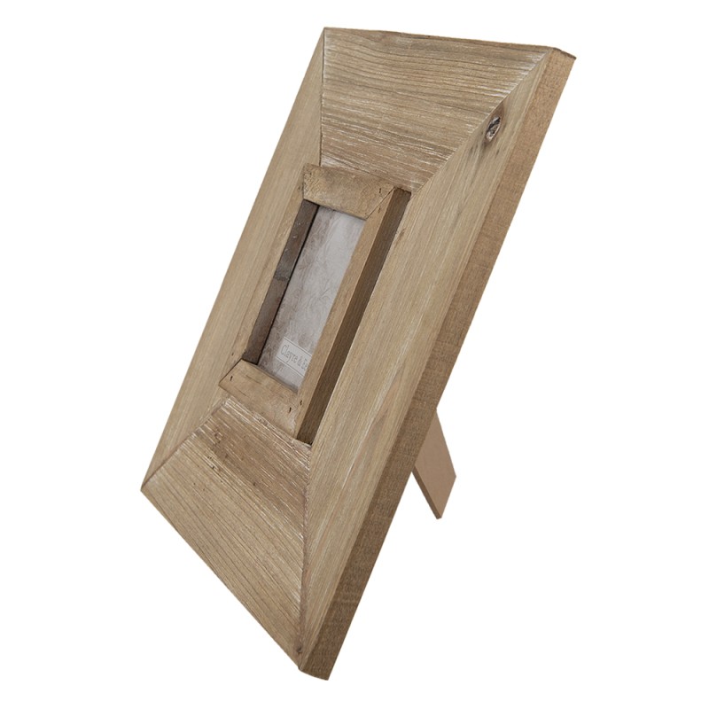 Clayre & Eef Bilderrahmen 9x9 Braun Holz Quadrat
