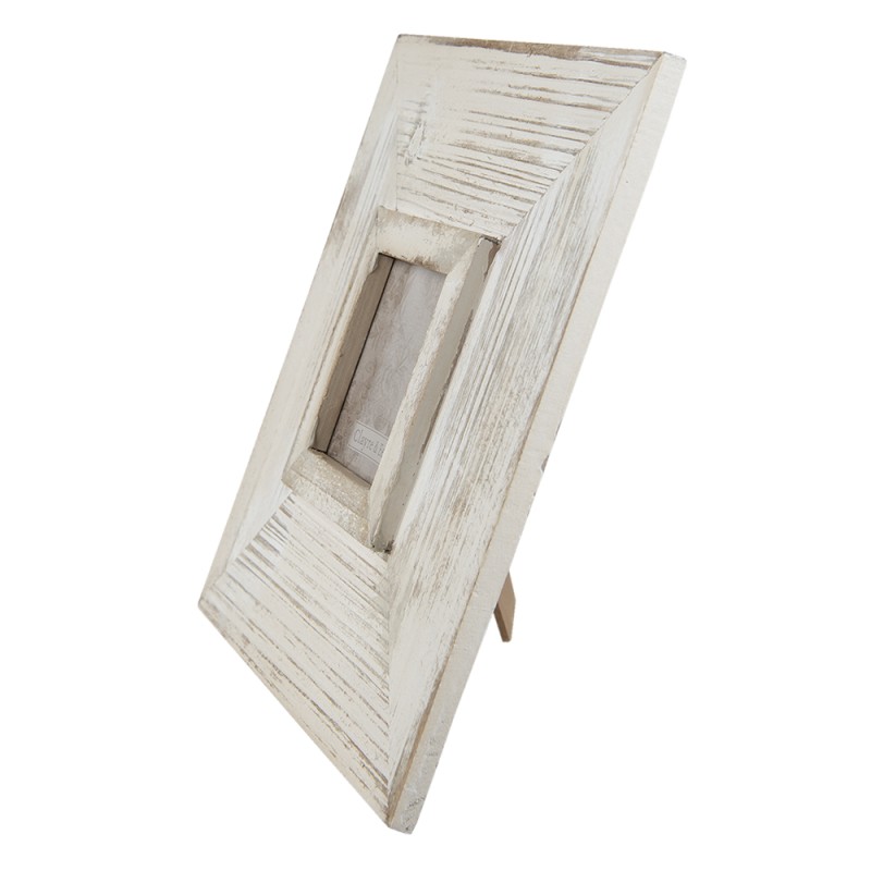 Clayre & Eef Photo Frame 9x9 cm White Wood Square