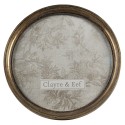 Clayre & Eef Photo Frame 22x22 cm Gold colored Plastic Round
