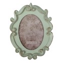 Clayre & Eef Bilderrahmen 12x16 cm Grün Kunststoff Oval