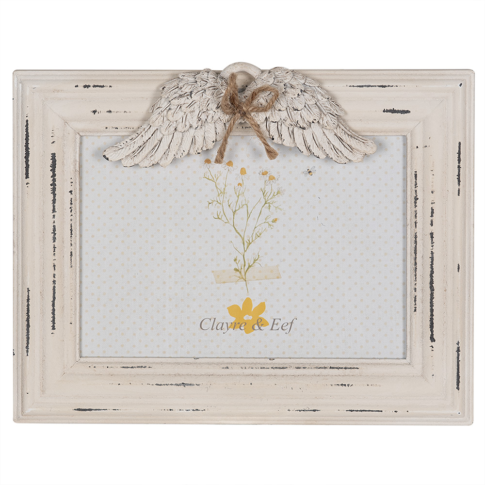 Clayre & Eef Fotolijst 18x13 cm Wit MDF afbeelding 1