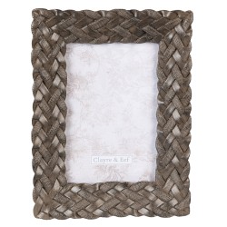 Clayre & Eef Photo Frame 10x15 cm Brown Plastic