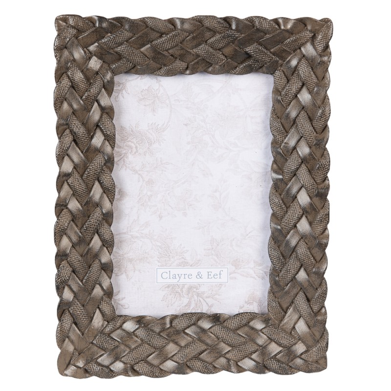 Clayre & Eef Photo Frame 10x15 cm Brown Plastic