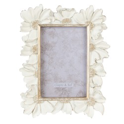 Clayre & Eef Photo Frame 10x15 cm White Plastic