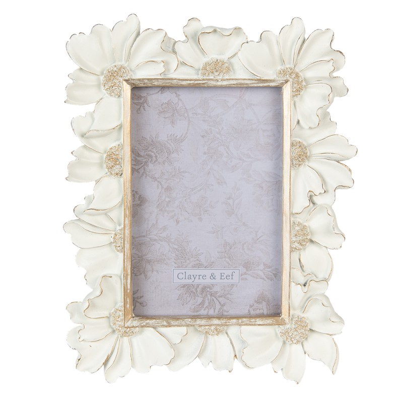 Clayre & Eef Photo Frame 10x15 cm White Plastic