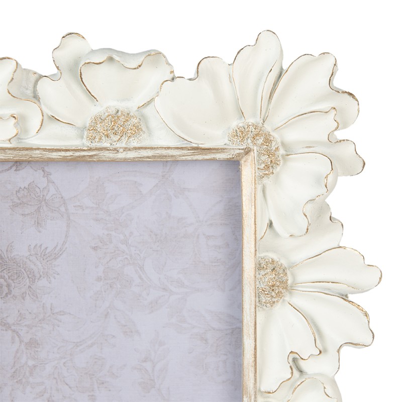 Clayre & Eef Photo Frame 10x15 cm White Plastic