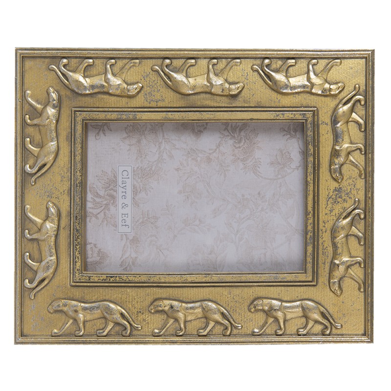 Clayre & Eef Photo Frame 10x15 cm Gold colored Plastic