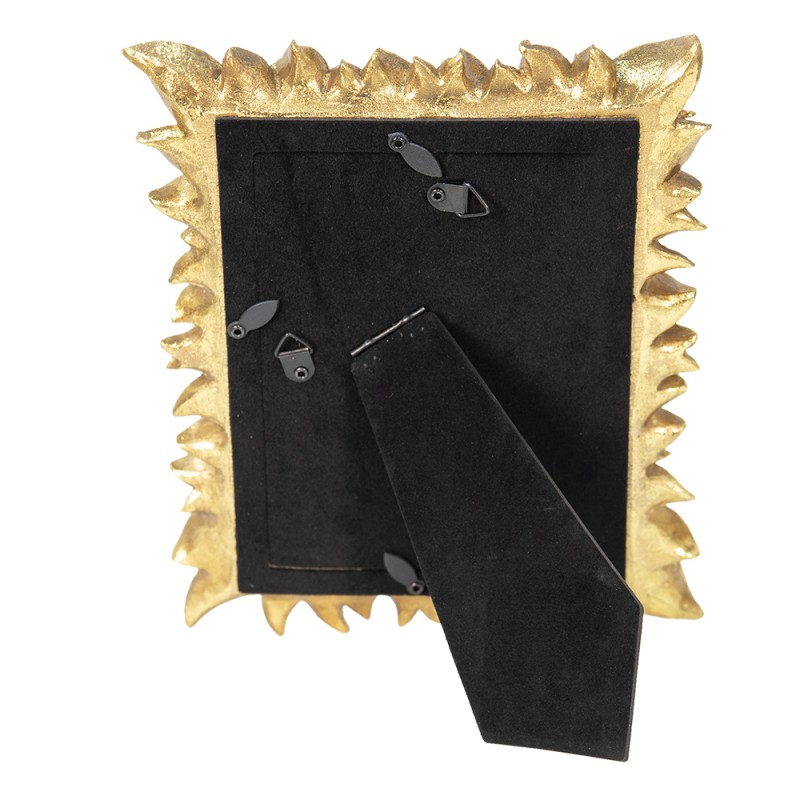 Clayre & Eef Cornice per foto 10x15 cm Color oro Plastica Rettangolo Foglie