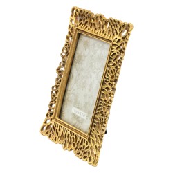 Clayre & Eef Photo Frame 10x15 cm Gold colored Plastic Rectangle