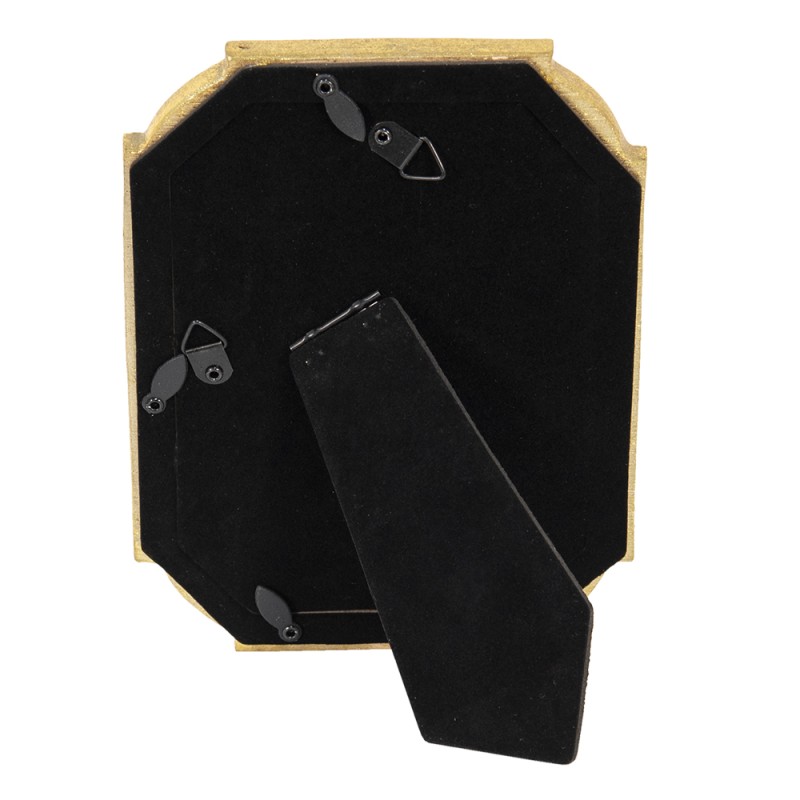 Clayre & Eef Photo Frame 10x15 cm Gold colored Plastic Rectangle