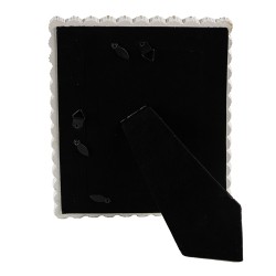 Clayre & Eef Cornice per foto 10x15 cm Bianco Plastica Vetro Rettangolo