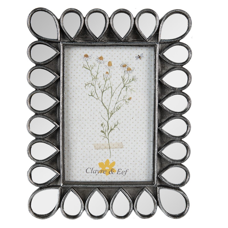 Clayre & Eef Cornice per foto 10x15 cm Nero Plastica
