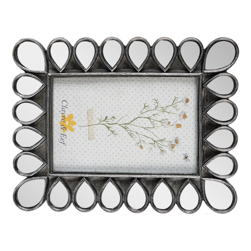 Clayre & Eef Cornice per foto 10x15 cm Nero Plastica
