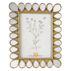 Clayre & Eef Photo Frame 13x18 cm Gold colored Plastic