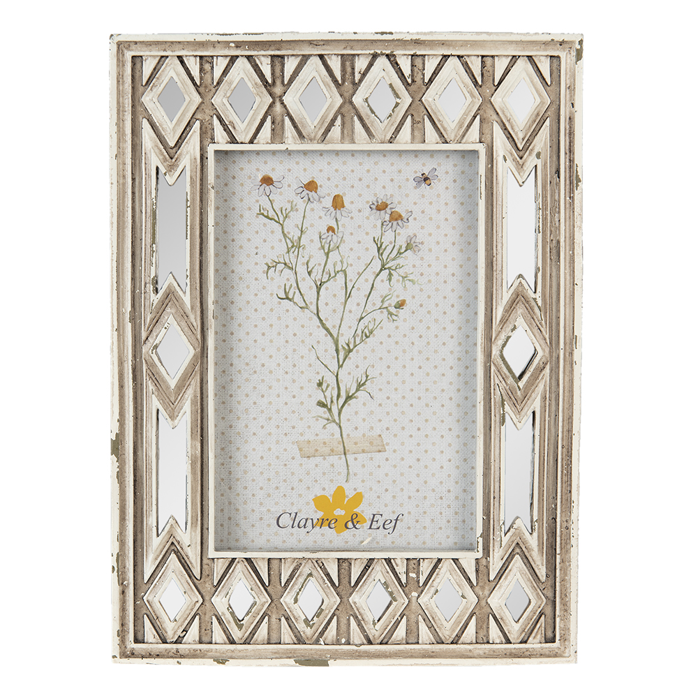 Clayre & Eef Fotolijst 10x15 cm Beige Polyresin afbeelding 1