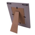 Clayre & Eef Bilderrahmen 10x15 cm Grau Weiß Holz Federn