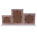 Clayre & Eef Bilderrahmen 10x15 cm Braun Weiß Holz Rechteck