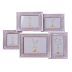 Clayre & Eef Photo Frame 15x10 cm Brown White Wood