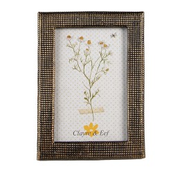 Clayre & Eef Cornice per foto 10x15 cm Color oro Plastica Vetro