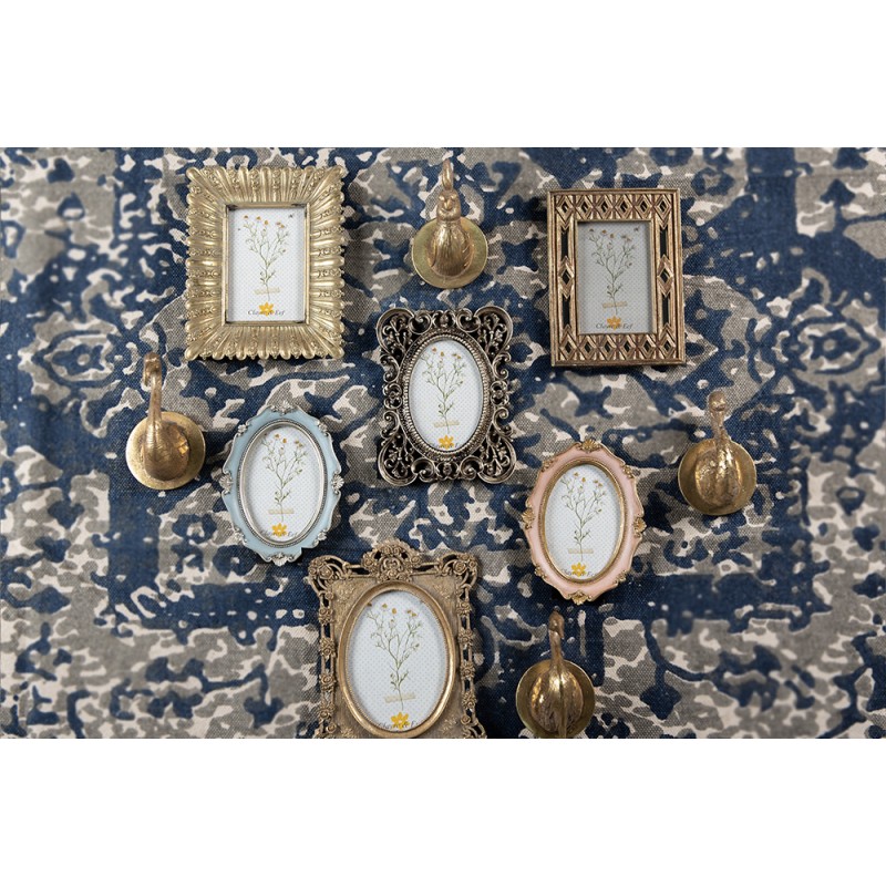 Clayre & Eef Photo Frame 10x15 cm Gold colored Plastic Glass