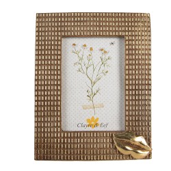 Clayre & Eef Photo Frame 10x15 cm Gold colored Plastic Glass